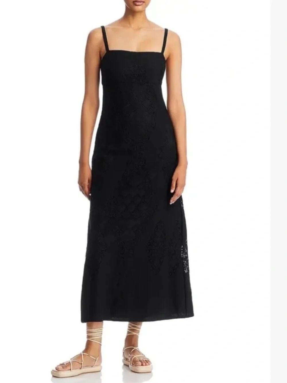 Kobi Halperin Tracie A-Line Maxi Dress Black Lace Medium